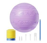Violet Yoga Ball - 65 Centimeter Size, Heavy Duty Workout Accessory, Professional Stability Gear Unit | Aerobics Meditation Abdominal Toning Strengthening Office Desk Seating Resistance Movement