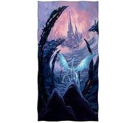 Violetpos Bath Towel Dragon Castle Made of Rock 70 cm x 140 cm Beach Towel