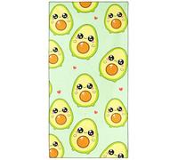 Violetpos Cute Avocado Beach Towel, Extra Large 180x90 cm 250GSM Microfibre, Sand Free Quick Dry, Ideal Vacation Gifts with Carry Bag for Pool Cruise Camping