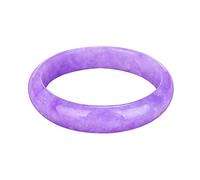 Violets Jade Bangle Bracelet for Women Natural Lavender Genuine Purple Jadeite Bangles Jewelry with Gift Box (Size : 56mm)