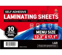 VIOLETTO Self Adhesive Laminating Sheets 12.3x17.1 inch, 10 Pack, 4mil Thickness, No-Machine Needed, QuickPeel, Instashield, Stick&GO