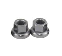 Violiica 1 Pair Bike Track Hub Axle Nuts M10 for Fixed Gear Road Bike Rear Hub - Chrome Plated Steel Flange Nuts with Integrated Washer, 22mm
