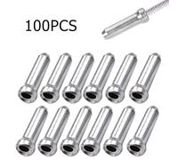 Violiica 100Pcs Aluminum Alloy For Bicycle Brake And Deraillr Inner Cable End Caps Wire Tips And Crimps For Bike Cable Replacement 12X2Mm