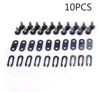 Violiica 10Pcs For Bike Chain Master Link Connector Joints For Single Speed For Bikes 1/2 X 1/8 Inch 12.7Mm Pitch Steel Black