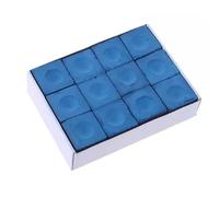 Violiica 12-Pack Pool Cue Chalk Cubes for Billiards, Snooker Table - Blue 23x23x22.6 mm Chalk Supplies Bulk Set