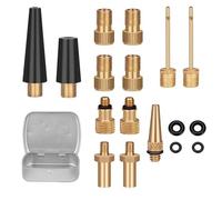 Violiica 17Pcs For Bike Pump Valve Adapter Kit With Metal Connectors For Bicycle Football Airbed And Basketball Inflation