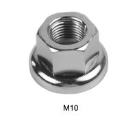 Violiica 2 PCS Stainless Steel For Bike Wheel Axle Track Nuts M9/M10 for Front/Rear Hubs, Anti-Skid Design, Silver