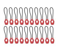 Violiica 20-Pack Luminous Zipper Pull Replacement Ropes for Backpacks, Luggage, Tents, Camping Gear, Fluorescent Green Light, 5 cm/2.0 Inch, TPU Material, 4 Colors (White, Black, Orange, Red)