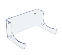 Violiica 2pcs Skateboard Wall Mount Hanger, Acrylic Deck Display Holder Rack for Single Skateboard Storage, Black/Transparent