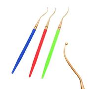 Violiica 3-Pack Brass O-for Ring Pick with Plastic Handle, Ergonomic Scuba Diving Repair Kit Removing Seals Springs and Washers, for Compact 5.7 Inch Maintenance Gear