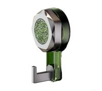Violiica 360 Rotating Vacuum Suction Hooks Strong Hold Towel Rack Punch Free for Shower Door Window Smooth for Surface ABS Material Grey(Green)