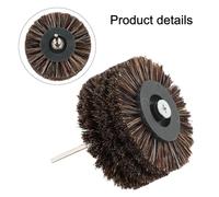 Violiica 3pcs 60mm Polishing and Cleaning Brush Head, Horsehair Buffing Wheels for Wood, Jade, Metal, 3mm and 6mm Shaft