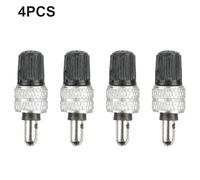 Violiica 4 Pack Bicycle Tube Valve Replacement for Dunlop Valve, German Valve, for Germany Bike Inner Tubes, Stainless Steel Silver Valves (4g Each)