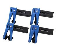 Violiica 4Pcs Car Brake Line Clamp Tool, Plastic and Metal Brake Pipe Nozzle Clip for Oil Spill Prevention, Automotive Brake Fluid Hose Repair, Black and Blue