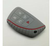 Violiica 6 Button Silicone Car Key Cover For Gmc and For 2022 2024 Models Protective Case For Key Fob 2 Pack Black and Gray