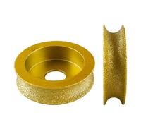 Violiica 74mm x 20mm Dry Vacuum Brazed Profile Grinding Disc Wheel for Angle Grinder, Bullnose Edge Abrasive for Marble Granite Quartz Stone