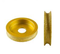 Violiica 74mm x 20mm Dry Vacuum Brazed Profile Grinding Disc Wheel for Angle Grinder, Bullnose Edge Abrasive for Marble Granite Concrete