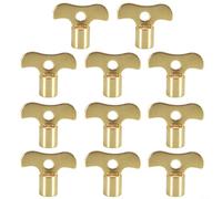 Violiica 7mm Garden Tap Key Brass Plated Outdoor Water Control Spigot Tool With Square Inside Design For Metal Hose Union Connector