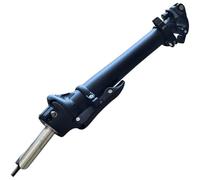 Violiica Adjustable Folding Bike Stem, 35-50.5cm Extension, 6061 Aluminum, Quick-Release, for 25.4mm Handlebars & 28.6mm Forks, Includes 22.2mm and 25.4mm Cores, Black