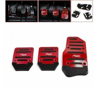 Violiica Aluminium Alloy Non Slip Car Pedal Covers Set Of 3 For Easy Installation On Most Car Models Red