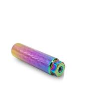 Violiica Aluminum Alloy Anti-Skid Bike Pegs for 3/8 Inch Axles, 100mm x 28mm, Cylinder Shape with Non-Slip Grooves, Blue