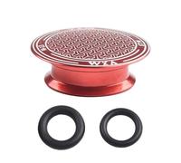 Violiica Aluminum Alloy For Bicycle Crank Dust Cover for Bottom Bracket, 3D Texture Waterproof Cap for 18/20mm Sealed Bearings, 21-23mm Aperture - Black