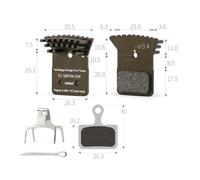 Violiica Bicycle Disc Brake Pads, Metal Resin, for Shimano BR-R7170/9270/8170/RS/RX Series, Black