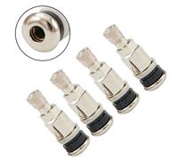 Violiica Bolt In Tire Valve Stems For Alloy Wheels Chrome Silver Metal 4Pcs Set 80 Psi Max Pressure For Car and Van Wheels with 11.3Mm Hole