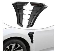 Violiica Carbon Black Car For Fender Side Vents Air Flow Intake Hole Grille Sticker Cover For Most Cars Abs Plastic Pair