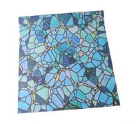 Violiica Decorative Static Cling Stained Glass Window Film Religious Chapel Pattern Privacy Glass Sticker Heat Insulation Sun Protection Removable No Glue