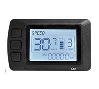 Violiica Electric Bicycle LCD Display M3 Dashboard 24V-48V with LED Wire and 5+2 Pin SM Connector, Black