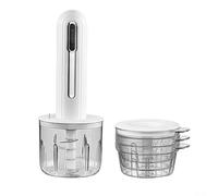 Violiica Electric Meat Grinder and Small Food Chopper with Stainless Steel Blades, 3 Cups, USB Rechargeable for mini Processor for Kitchen Appliance(White)