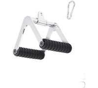 Violiica Fitness High Pull-Down Handle for Lat Pulldown & Seated Row, 360° Swivel, Thickened Rubber Grip, For Cable Pulley Systems, Black