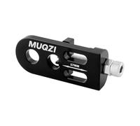 Violiica Folding For Bicycle Chain Tensioner 10mm Double Hole Aluminum Alloy Adjuster for Single Speed with 17mm Adjustment, Black