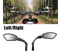 Violiica For Bicycle Rearview Mirror For Mountain And Road Bikes Adjustable 3D View Mirror For Ebike And Cycle Black Handlebar Mirror For 22.2Mm Diameter Bars Left Or Right Side