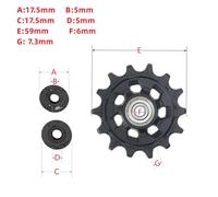 Violiica For Bike Pulley Rear Deraillr Wheel 12T And 14T For Sram Xx1 X01 Sx Eagle Type 3 Narrow Wide Black