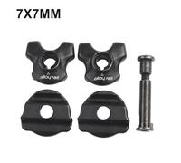 Violiica For Bike Seatpost Clamp For Carbon And Steel Saddle Rails 7X9Mm And 7X7Mm Oval/Round Clip 2Pack Black