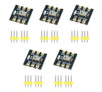 Violiica For INMP441 Omnidirectional Microphone Modules 5-Pack 24-Bit I2S Interface 61dBA SNR Low Current Draw for Battery Powered Devices Voice Control and Music Recording(Unsoldered)