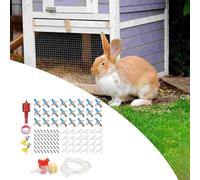 Violiica for Rabbit Waterer with Double Spring Spout for Rabbit Breeding, Sanitary Drinking System, Easy Install Cage Bottle, Blue, 24 Pack