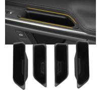 Violiica For Rivian R1S R1T 2025 Front and Rear Door Handle Storage Box Abs Black 4 Pack
