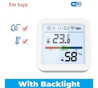 Violiica For Tuya Zigbee Temperature and Humidity Sensor Hygrometer Thermometer Smart Home Indoor Climate Monitor with Backlight and Celsius/Fahrenheit Display For Smart Life and Alexa