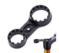 Violiica Front Fork Cap Wrench Tool for XCR/XCT/XCM/RST Bicycle Suspension Forks, 99x35x4mm, Black ABS Spanner for Bike Maintenance