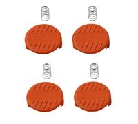 Violiica Grass Trimmer Spool Cover Spring Cap Replacement Parts Compatible For Black & Decker GLC3630L20-GB NST1810 ST4525 String Trimmer Accessory, 4Sets