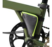 Violiica Grey And Green Triangle Frame Bag For Bicycle Modification For Brompton Bike 280 Ml Storage Space Lightweight 35G Tool Storage For Repair Tools