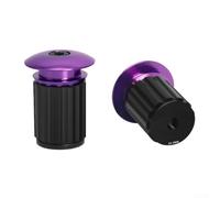 Violiica Handlebar End Covers for Bikes Aluminum Alloy Bar Grips Lightweight Easy to Install For Mountain Road Folding Fixie Bicycles (Purple)