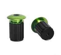 Violiica Handlebar End Covers for Bikes Aluminum Alloy Bar Grips Lightweight Easy to Install For Mountain Road Folding Fixie Bicycles (Green)