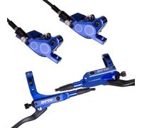 Violiica Hydraulic Disc Brake Set for Mountain For Bike - 4 Piston Aluminum Alloy Brakes with 80cm/145cm Hoses, for MJ-01F Pads