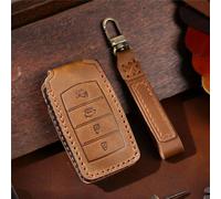 Violiica Leather Car Remote Key Cover Case For Genesis G70 G80 G90 2021 2022 Full Coverage Shock Absorption Anti Drop Protection