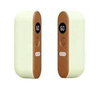 Violiica Magnetic Suction Hand Warmer with 3000mAh Battery, Split Type Double-Sided Heating, 3-Second Fast Warm Up, Portable for Pockets, White