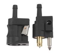 Violiica Male and Female for Fuel Line Connector Kit Outboard Motor Engine, 6mm 1/4 Inch for Tank Side Fittings, Replacement Part 6Y1-24305-06-00, Black Plastic, 2 Pieces
